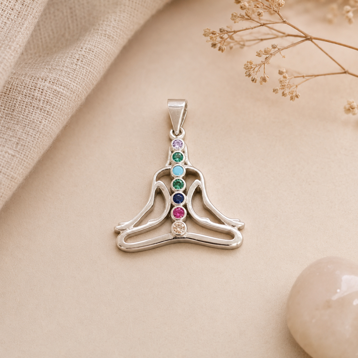 Dije Yoga 7 Chakras de Plata 925 – Ananda