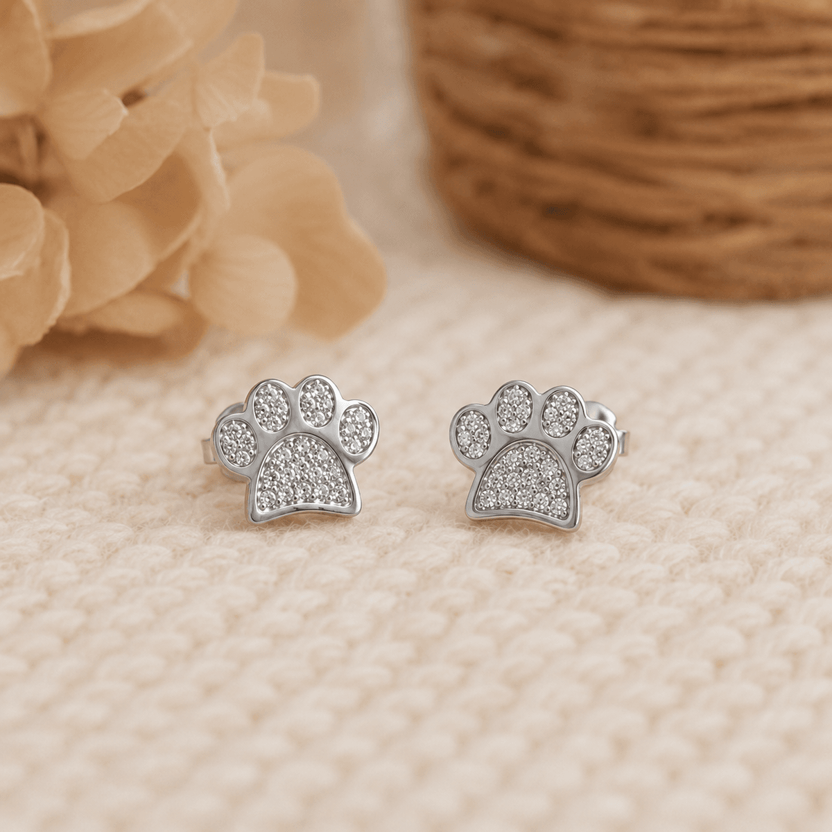 Aros Huellita de Plata 925 con Cubics – Pampa