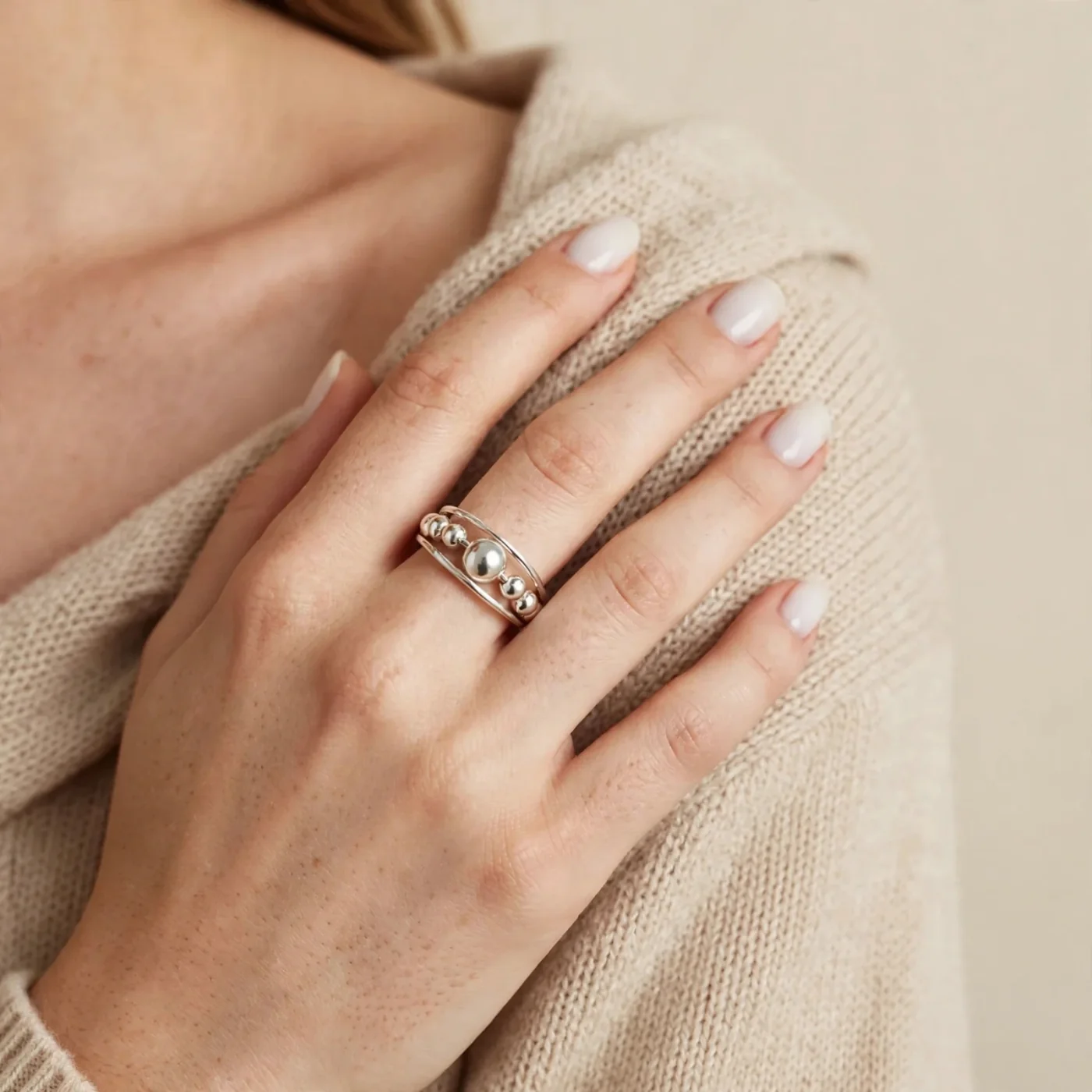 Anillo de Plata 925 con Esferas – Constelación